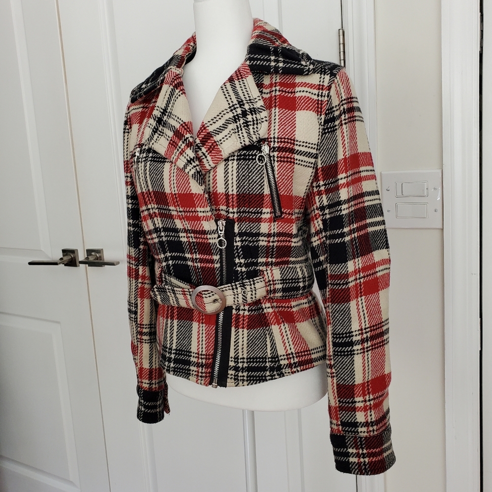 Express Jacket Wool Blend Crop Red. - image 2